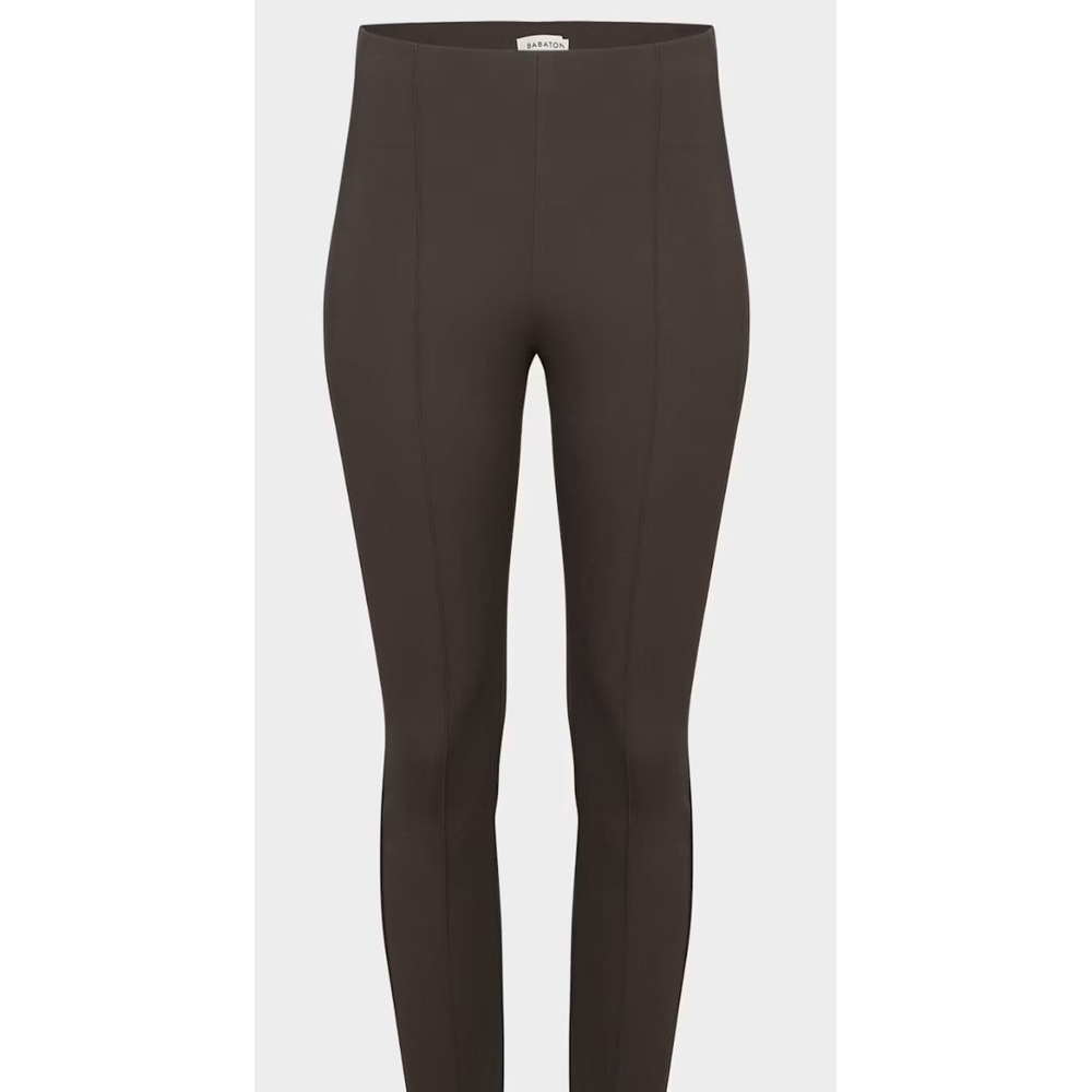 Aritzia Babaton PonteFlex Kitten Pant Dark Brown High Rise Cropped XS